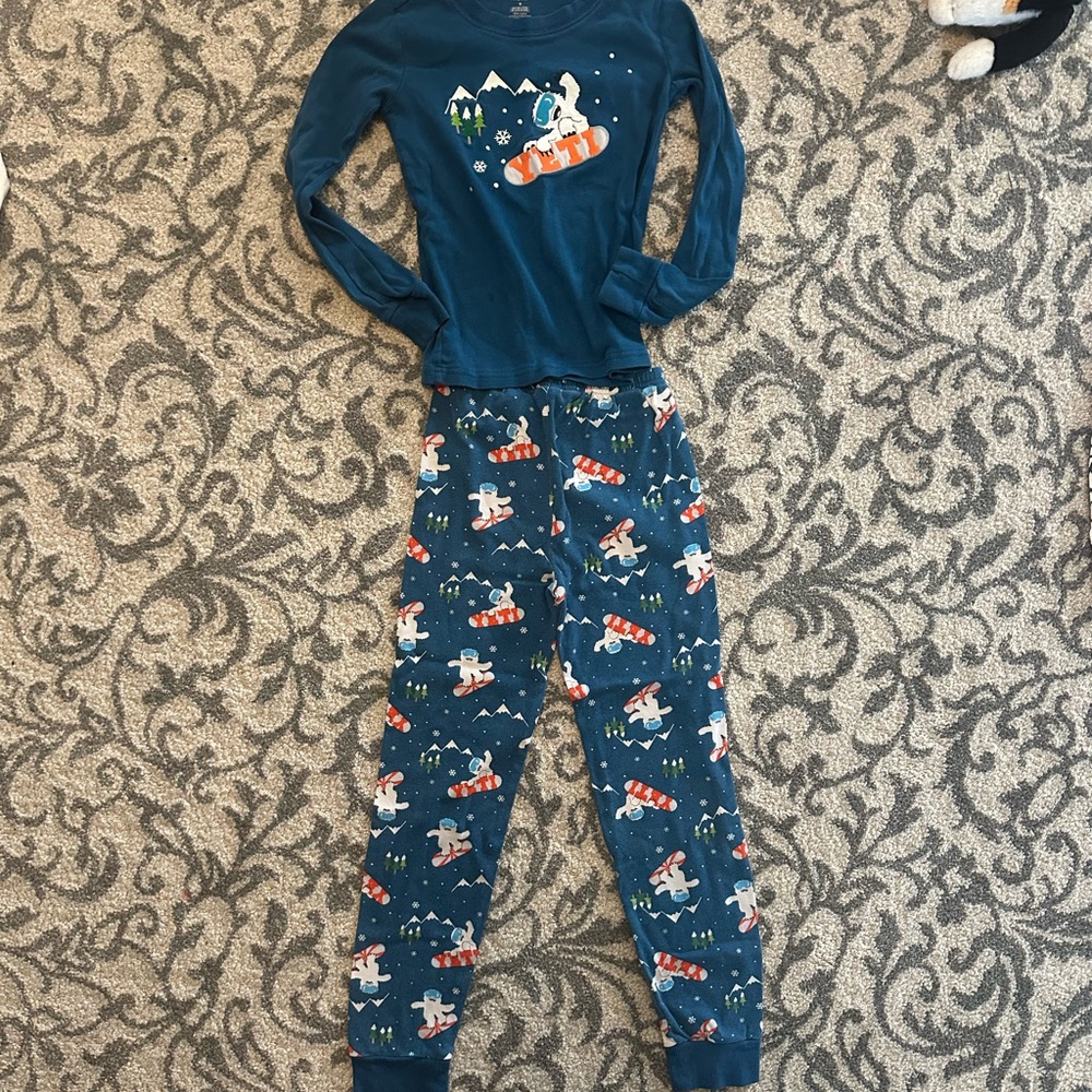 Gymboree Blue Pajama Set with Playful Pattern